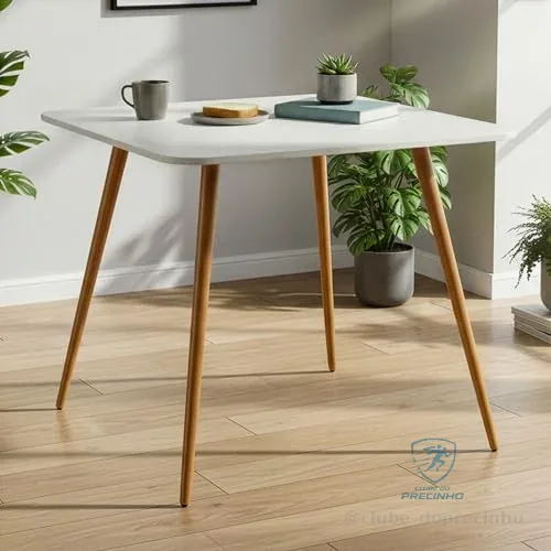 🔥 PARCELADO! Mesa de Jantar Quadrada Mdf 90cm Sofia Cozinha