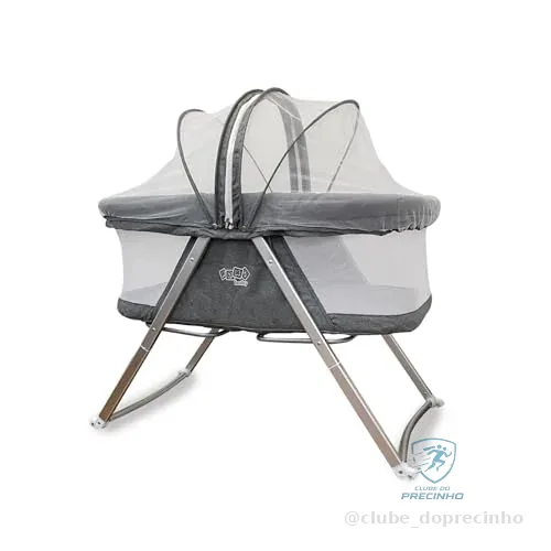 Berço Moisés Portátil Com Balanço Comfy 9kgs Cinza - MaxiBaby