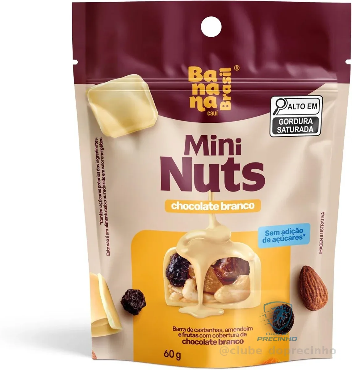 Banana Brasil Nutsbites Frutas E Choc. Branco Pouch 60G