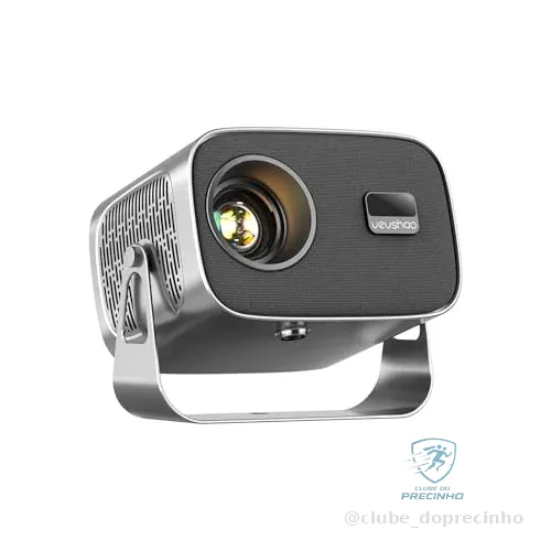 VEVSHAO A12 Mini projetor 4K 1080P portátil Full HD projetor portátil,Foco Automático,Android 11.0,Proteção Ocular com Rotação de 360°,Correção Eletrônica de Distorção Trapezoidal,Presente requintado