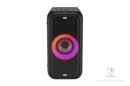 Caixa de Som LG Xboom XL5T Bluetooth Portátil IPX4 200W RMS Iluminação de Festa e Visor de Pixel LED