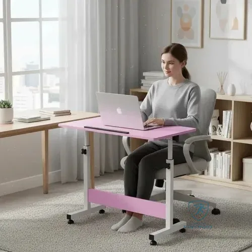 Mesa Notebook Altura Ajustável Tampo Reclinável Vie Idéale Rosa