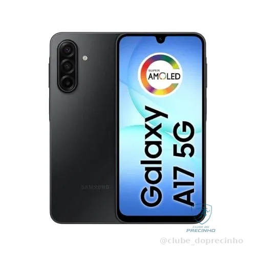 🔥 PARCELADO! Celular Samsung Galaxy A17 5G, 128GB, 4GB, 50MP Tela 6.7" - Preto