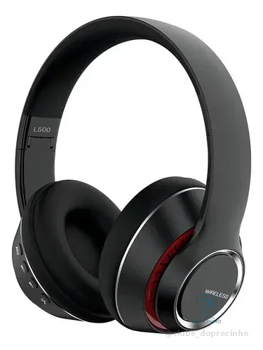 Fone De Ouvido On-ear Gamer Sem Fio Foco My Lord L500b Preto Preto