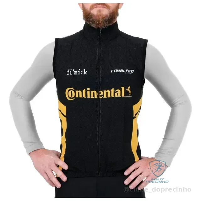 Colete De Ciclismo Corta Vento Marcio May Continental Preto