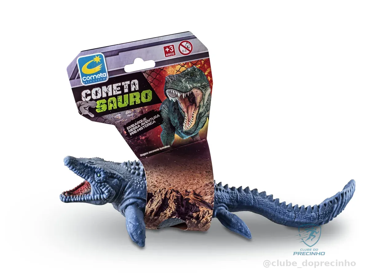 Cometa Sauro Dinossauro Mossassauro de Vinil em Cartela