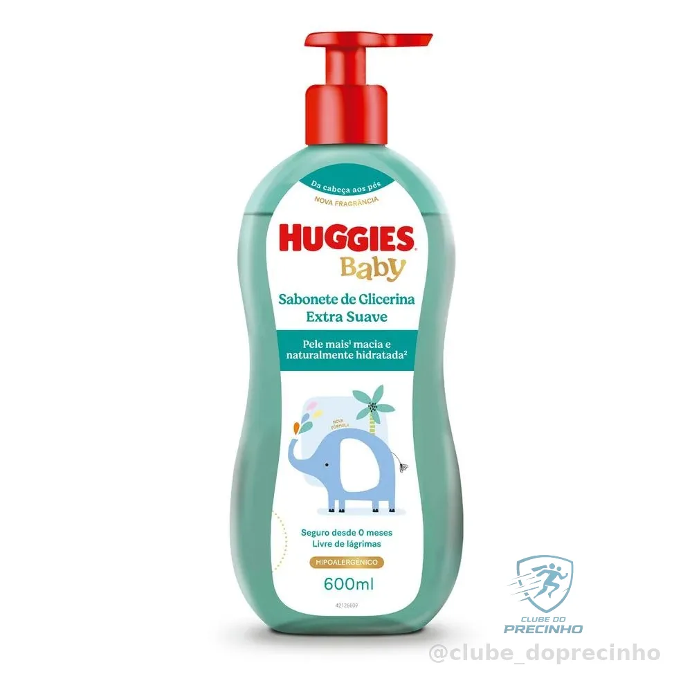 Sabonete Líquido de Glicerina Huggies Extra Suave 600 ml