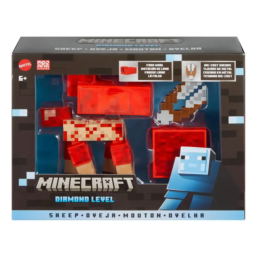 Boneco De Ação Minecraft Diamond Level Sheep Mattel