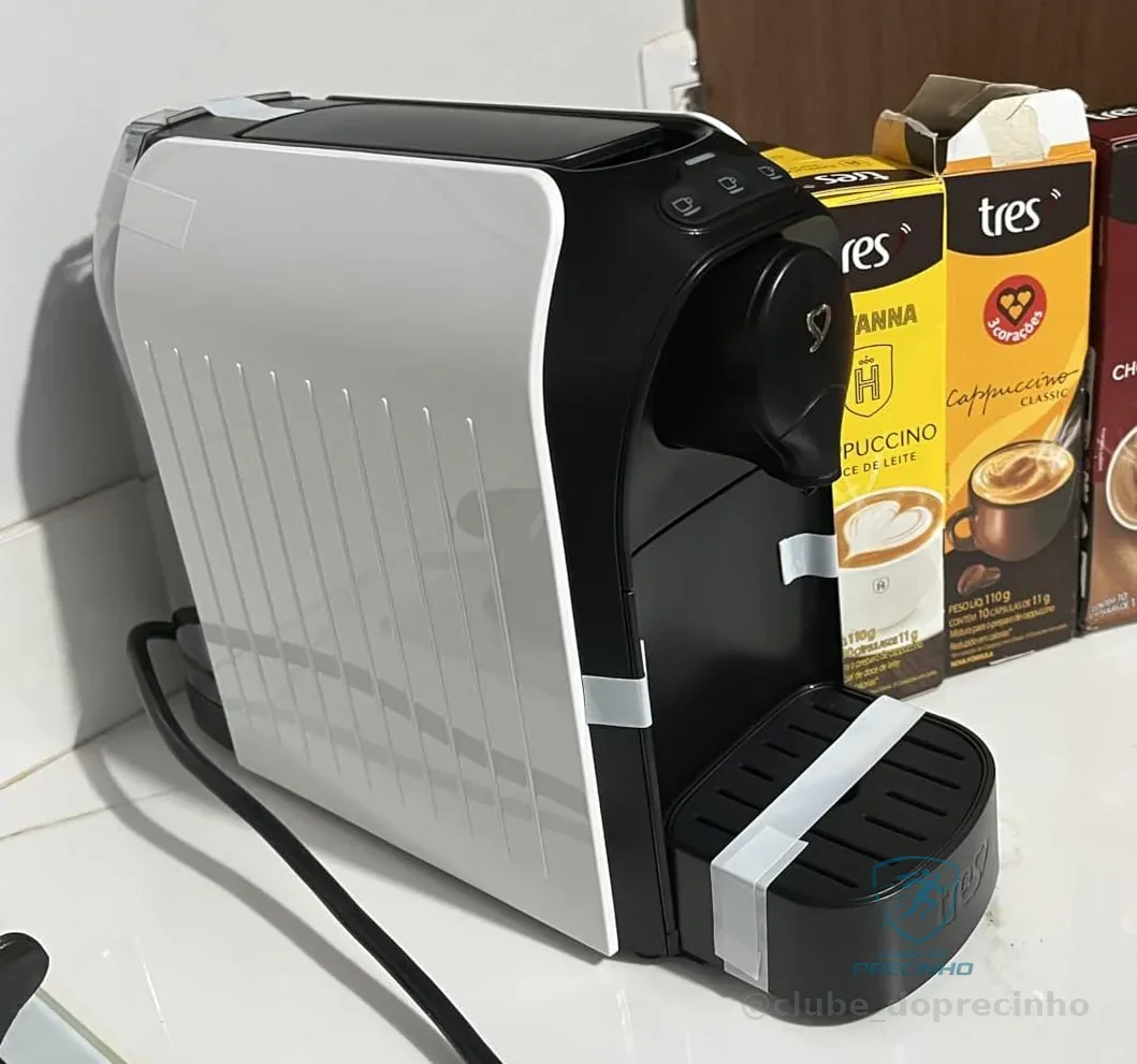 🔥 PARCELADO! 3 Corações TRES Cafeteira Espresso e Multibebida Passione Branca - 127V