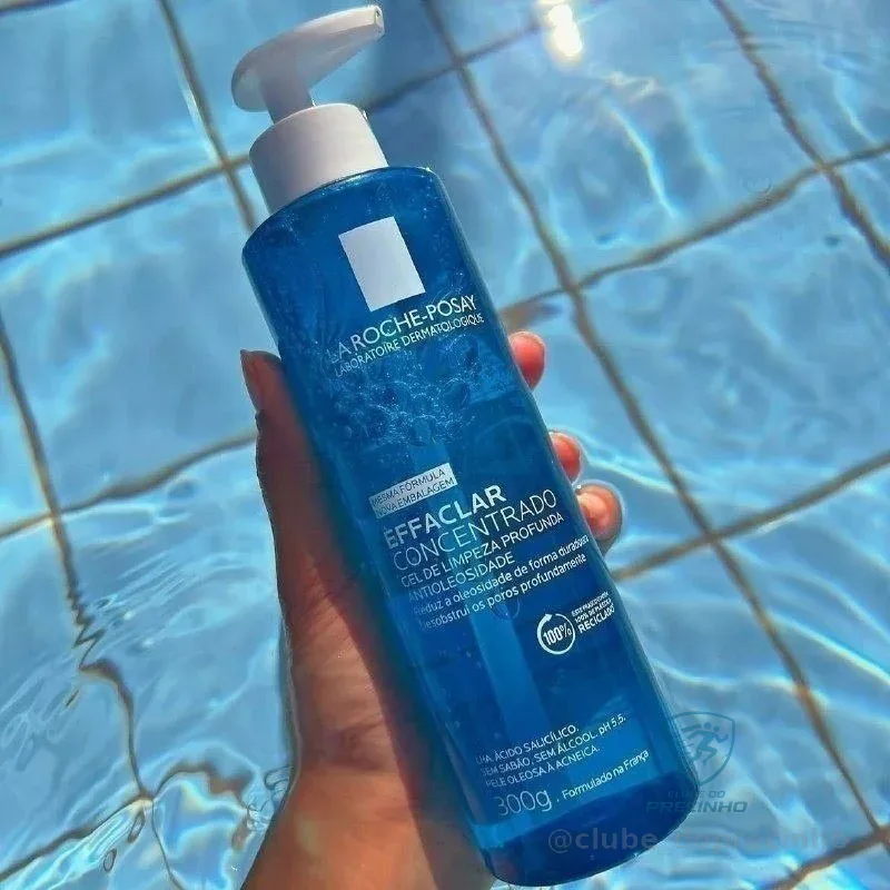 La Roche-Posay Effaclar Gel de Limpeza Facial Antiacne Concentrado com Ácido Salicílico, Zinco e LHA, Limpeza Profunda, Reduz Oleosidade e Desobstrui os Poros, 300ml