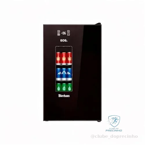 Cervejeira EOS Bierhaus 76 Litros Frost Free com Compressor Black Glass ECE90 110V