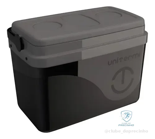 Caixa Termica Cooler Cor Preta 45 Latas Grande Com Alça Preta