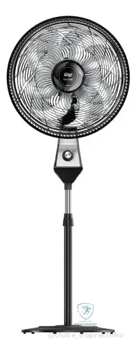 Ventilador De Coluna Silencioso Wap Flow Turbo 180w 8 Pás Com Ajuste De Altura E 3 Velocidades 50 Cm 60 Hz Preto 127v Cinza Plástico
