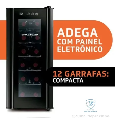 Adega De Vinhos Brastemp Para 12 Garrafas Com Painel Touch Bzc12be Preto 127v