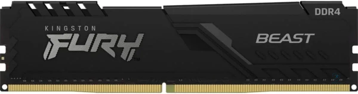 KF432C16BB/32 - Memória de 32GB DIMM DDR4 3200Mhz FURY Beast 1,35V 2Rx8 288 pinos para desktop/gamers, preto