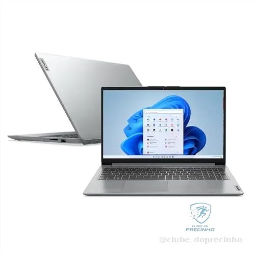 Notebook Lenovo IdeaPad 1 15AMN7 AMD Ryzen 3 7320U 8GB 256GB SSD Windows 11 15.6" - 82X5000MBR Cloud Grey