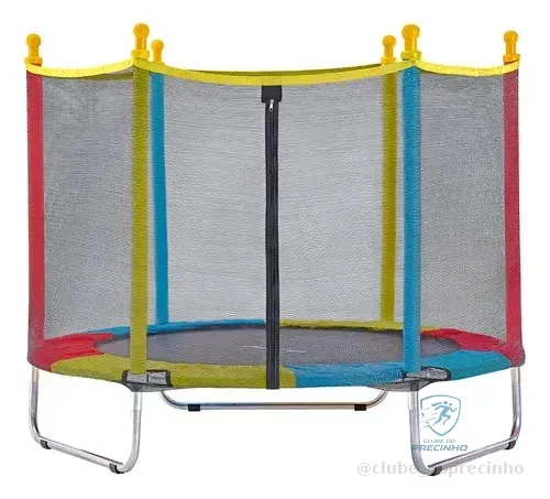 Cama Elástica Trampolim Justfun De 1,40 M Para Crianças Colorida Preto