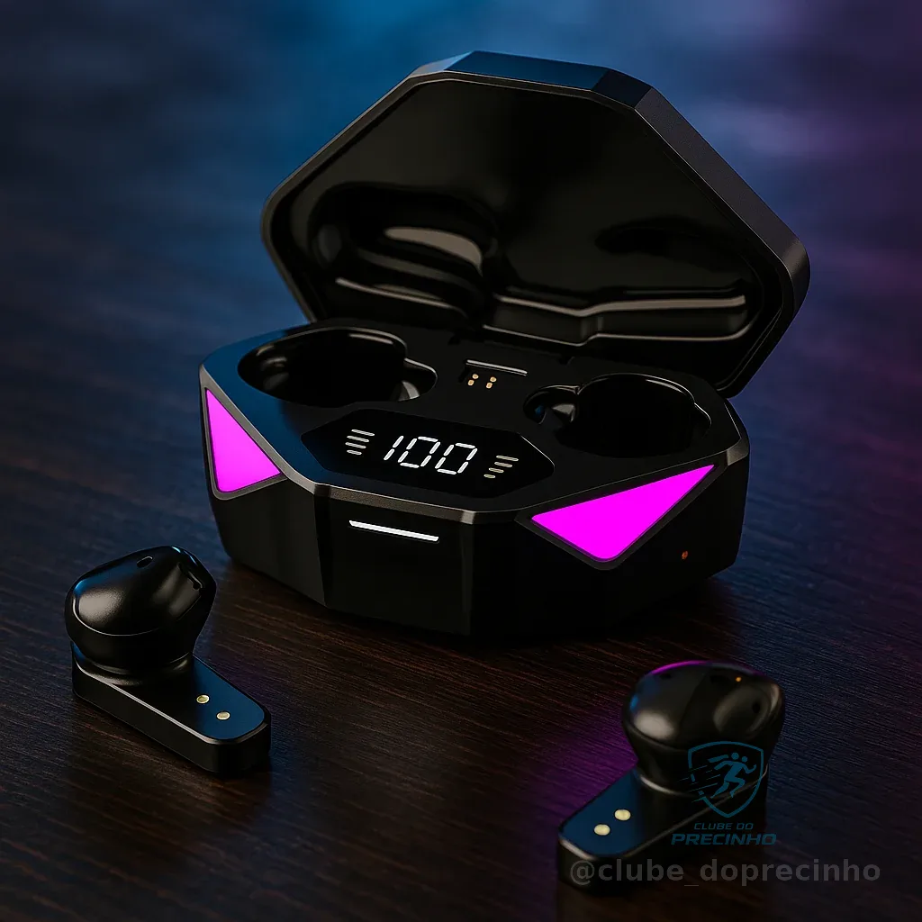 Fone Bluetooth Gamer Jogos E-sports Fone de ouvido sem fio Academia Corrida treino Dual Pro Tws Shopee