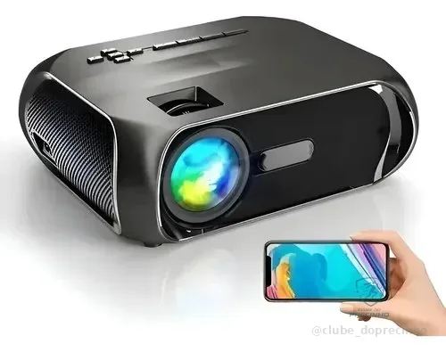 Projetor T7 4000 Lumens 1280p Full Hd 4k Espelhamento Wi-fi
