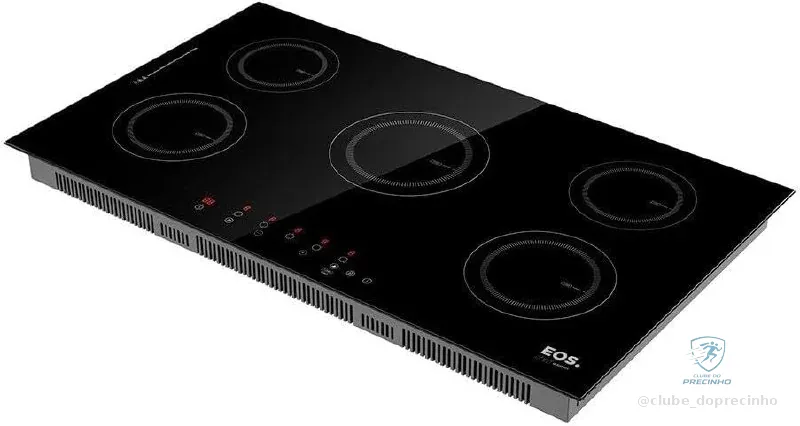 Cooktop de Indução Cinco Bocas EOS 90cm Preto 9500W ECI05EP 220V