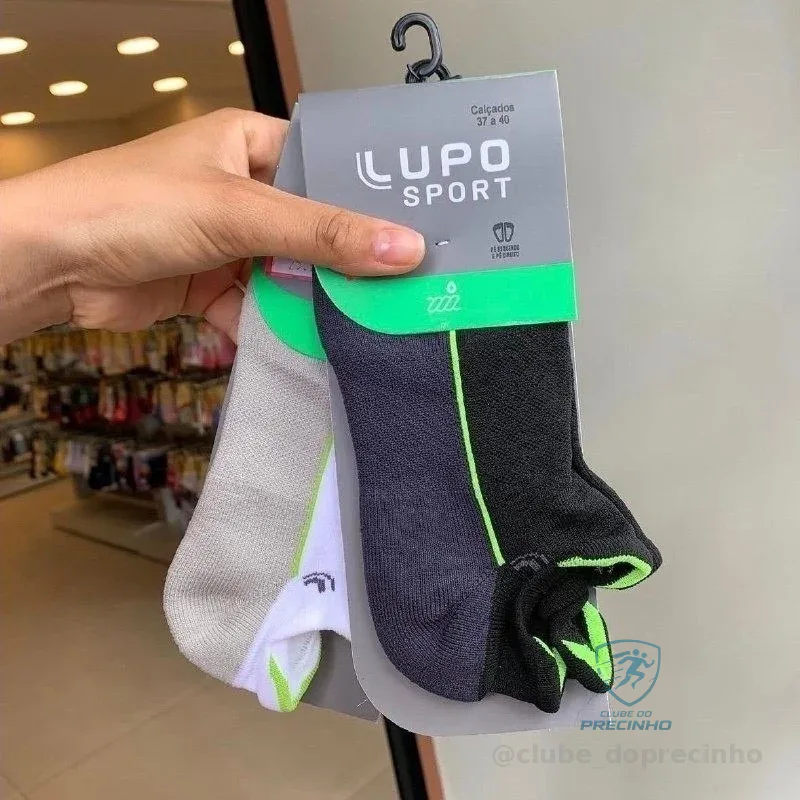 Kit 2 Pares Meias Lupo Dry Fit Cano Médio Anti-Bolha Mercado Livre