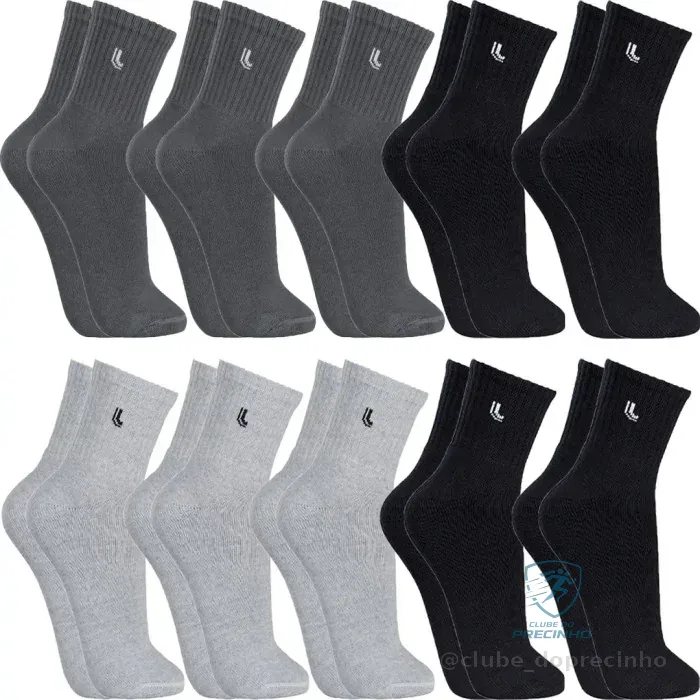 Kit 10 pares Meias Lupo cano alto masculino Mercado Livre