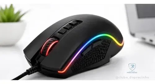 Mouse Gamer Redragon M711 Cobra Rgb 12400 Dpi Com Fio Sensor