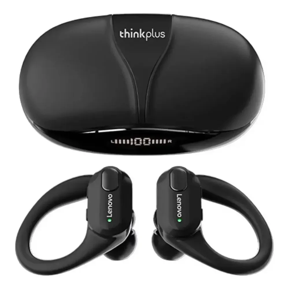 Fone De Ouvido Lenovo Xt80 Tws Com Ganchos Para Academia/corrida Preto/azul-petróleo