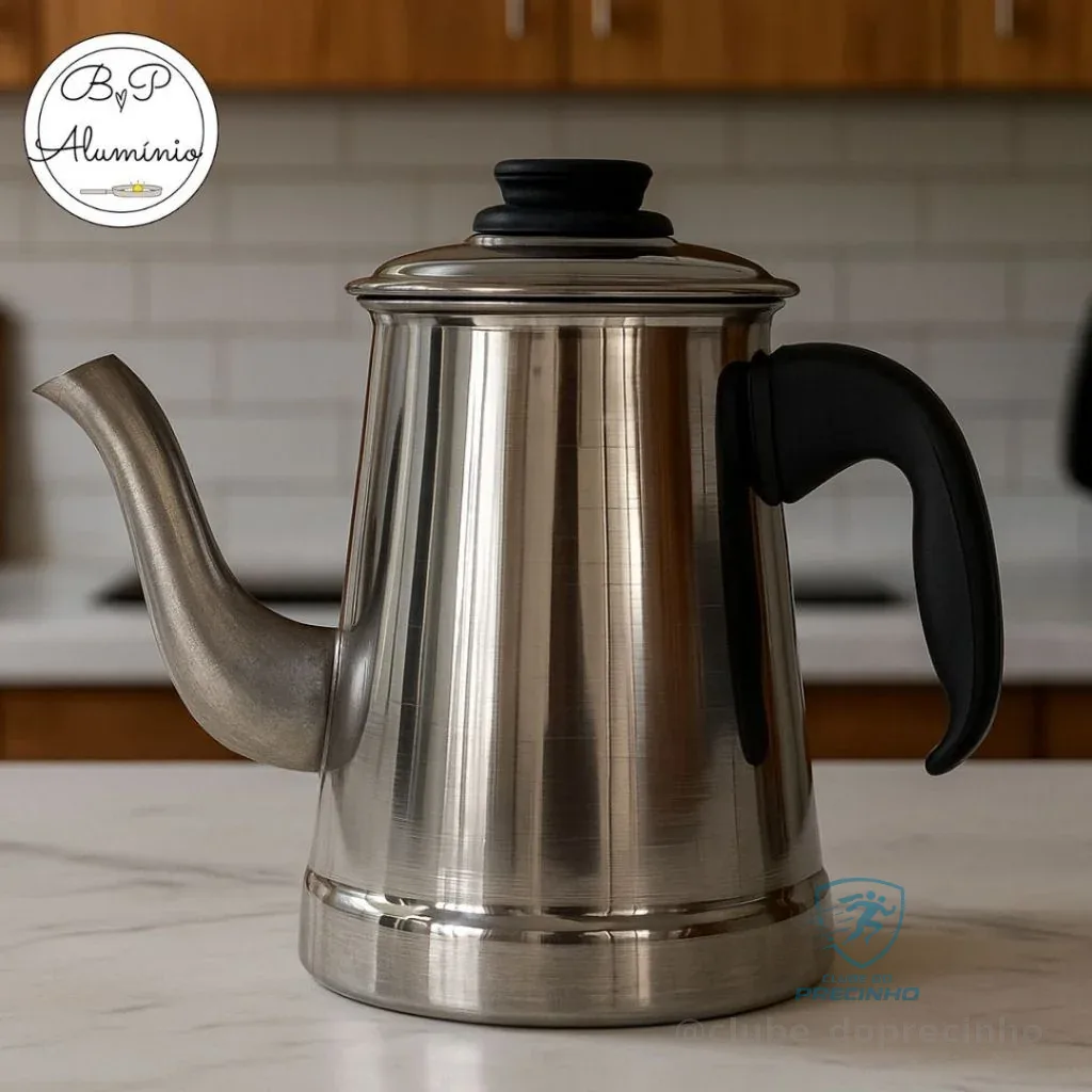Bule Alumínio Médio 900ml Café Chá Cabo Anti Térmico Resistente Uso Diário Shopee