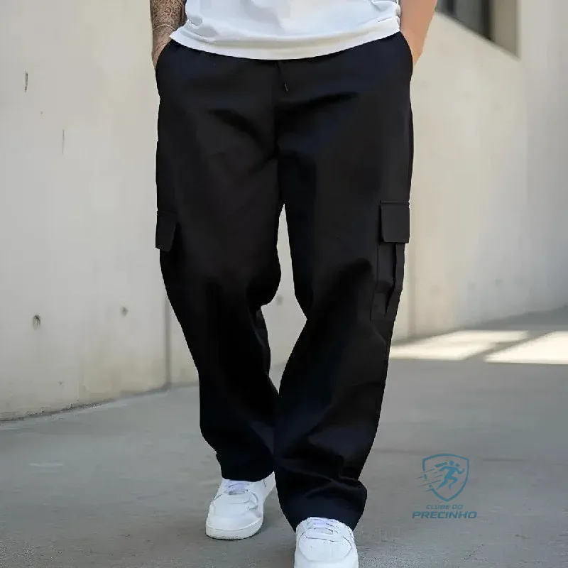 Calça Cargo Larga Skate Elástico Cintura Mercado Livre