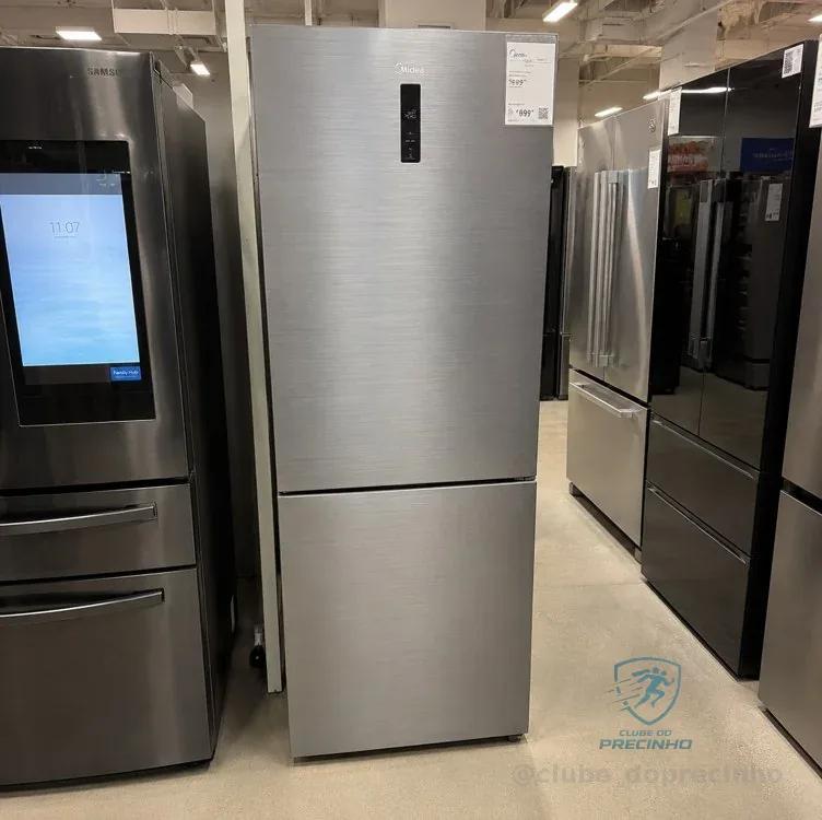 🔥 PARCELADO! Midea Geladeira Inverse Frost Free 416L Inverter cor Inox Midea MDRB593FGD463 - Bivolt