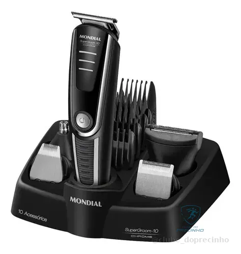 Aparador De Pelos Supergroom-10 Mondial Bivolt Bg-10 Preto 127/220v