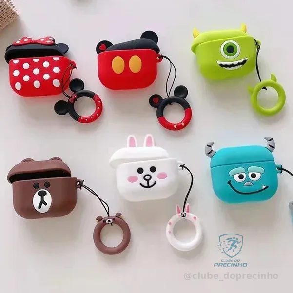 Capa Protetora De Silicone Com Desenho 3D Para AirPods PRO & AirPods PRO2 Fofinho Shopee