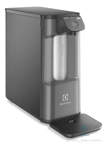 Purificador De Água Gelada Fria E Natural Eletrônico Placa Compacto Electrolux Pe12g Com Filtro Carvão 6 Meses Ou 3000l Painel Touch Cinza 127/220v
