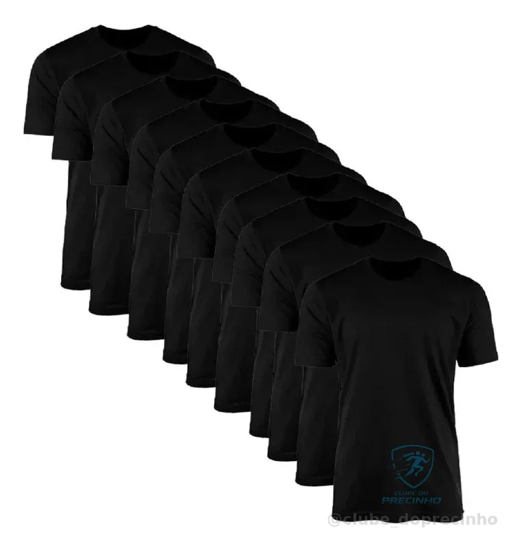 Kit 10 Camisetas Lisas Básicas 100% Algodão SSB Mercado Livre