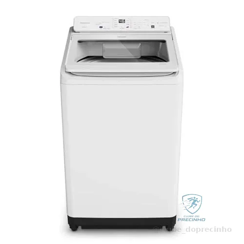 Panasonic NA-F190G1 Máquina de Lavar Top Load, Branco, Classe A, 115x64x72cm, 19Kg, Sistema Ciclone sem Agitador, Painel Digital, Ciclo Pet, Aço Inox (110V, Volts)