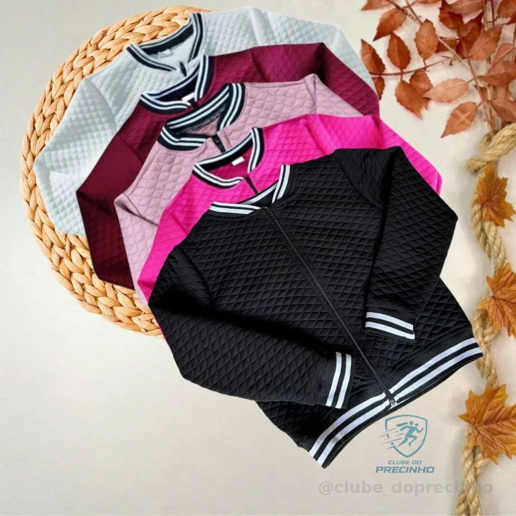 Jaqueta Bomber Unissex Inverno Leve Matelassê Masculina e Feminina Confortável Frio Casual Zíper Shopee