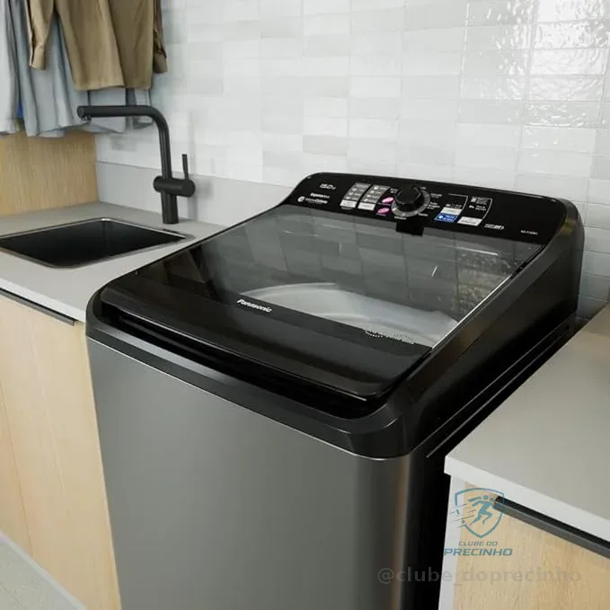 🔥 PARCELADO! Máquina de Lavar Panasonic 15kg Titânio 127v NA-F150B1T