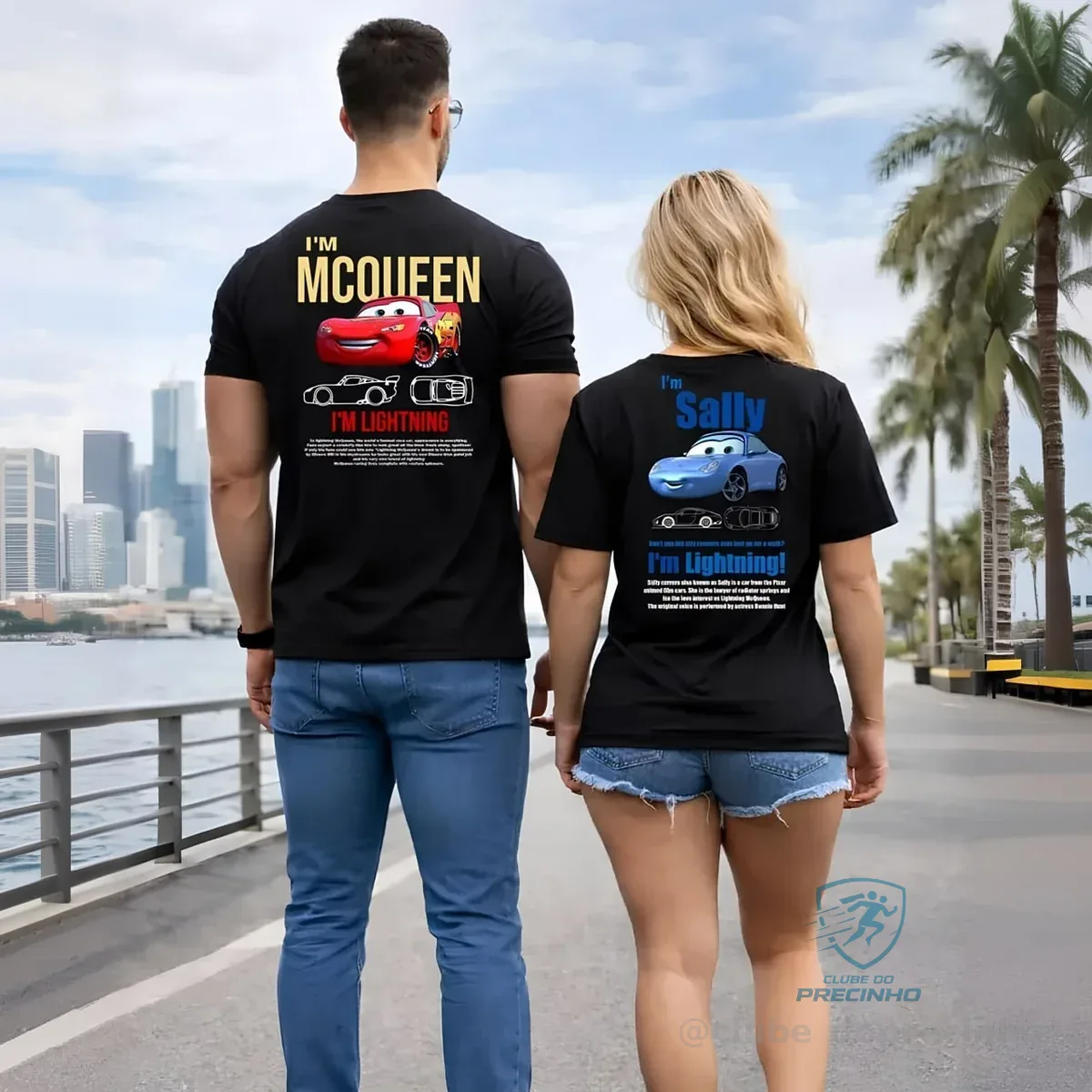 Kit Camiseta Casal Streetwear Carros McQueen e Sally Mercado Livre