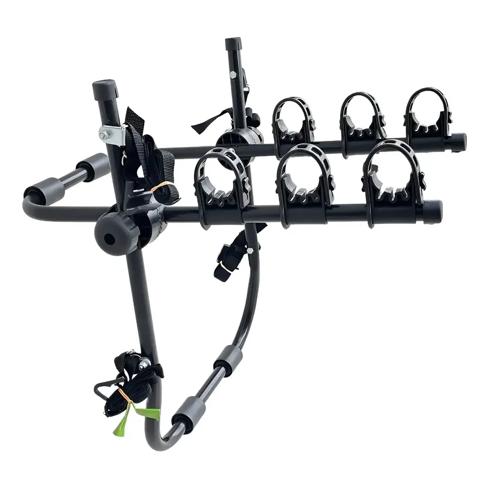 Suporte Transbike P/ 3 Bikes Apoio Fixo Sedan Hatch Suv True Cor Preto