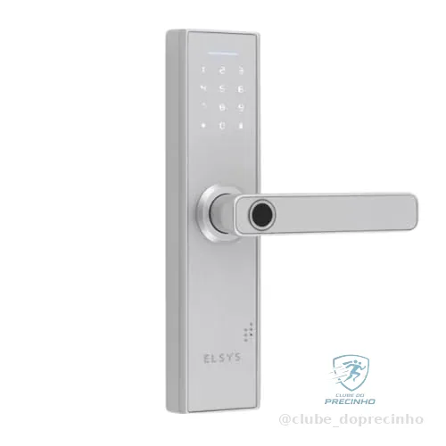 Fechadura Digital de Embutir com Biometria, Elsys, ESF-DE2000B, Prata - Abertura via Biometria e Senha Numérica