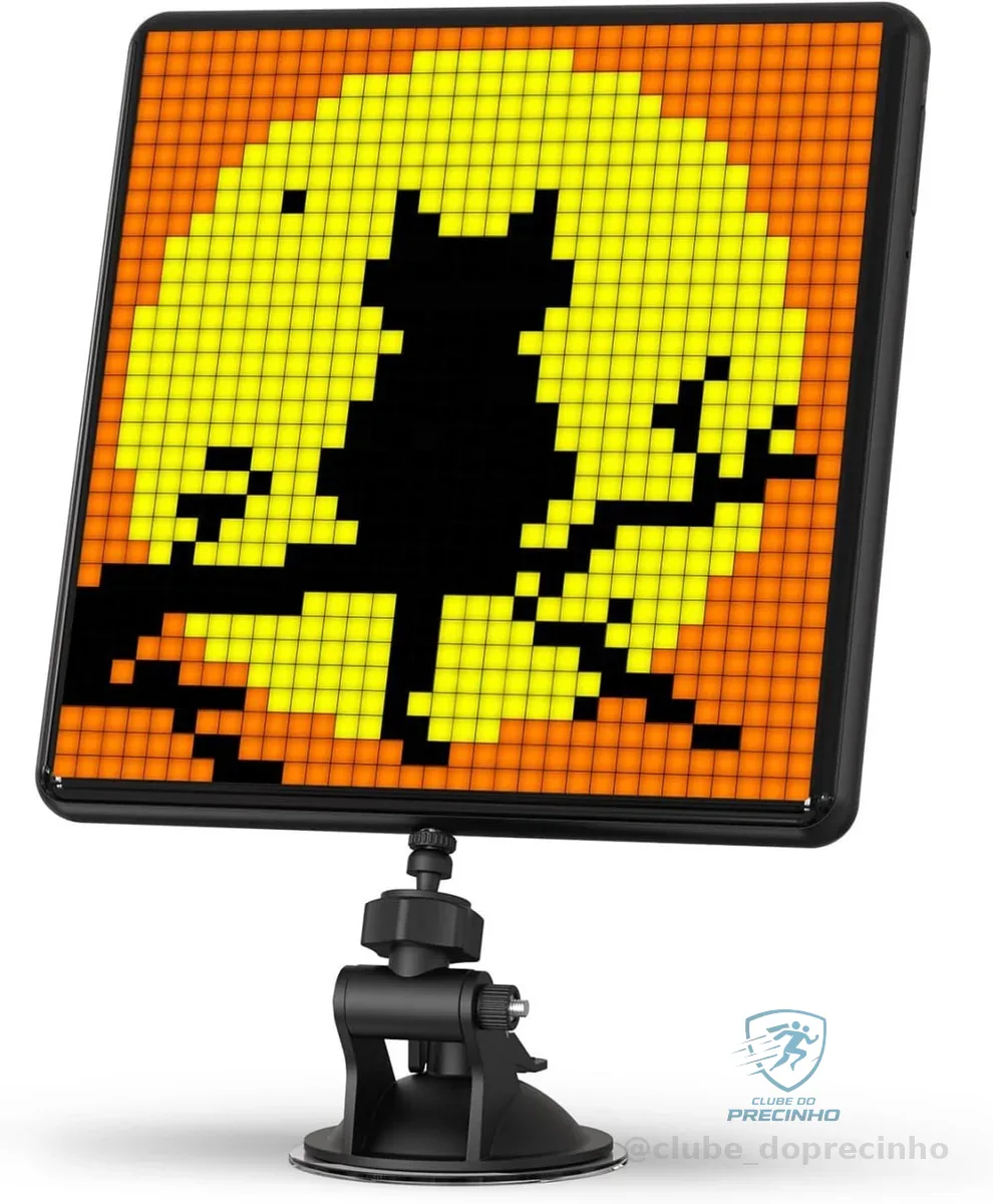 PAINEL MODULAR DIGITAL DIVOOM COM ARTE DE PIXEL MODELO PIXOO-MAX PRETO