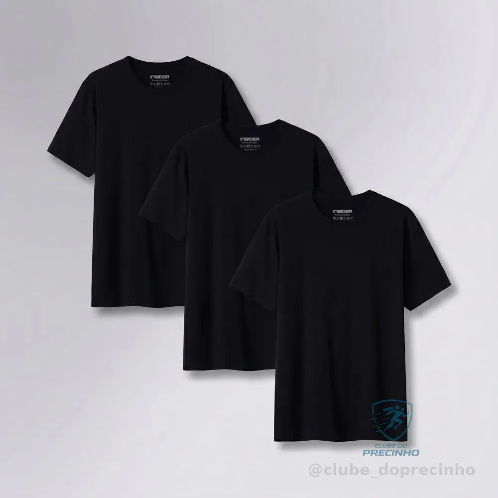 Kit 3 Camisetas Light T-shirt Insider (2 Cores) Mercado Livre