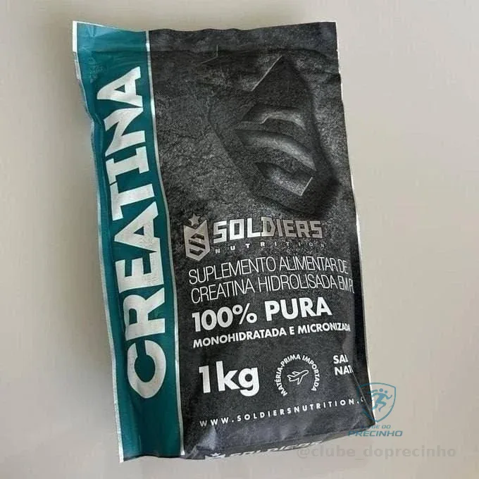 Creatina 1kg Suplemento Monohidratada em Pó 100% Pura Soldiers Nutrition Mercado Livre