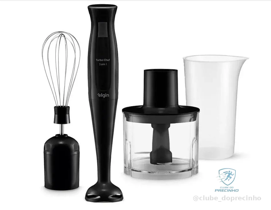 Mixer Vertical Turbo Chef Elgin 3 em 1 200W Preto 110v