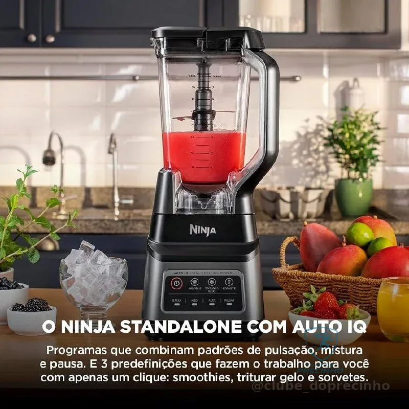 🔥 PARCELADO! Ninja, Liquidificador Standalone, Tecnologia Total Crushing, 3 Programas Auto-iQ, Jarra Tritan de 2,1 L, 127 v