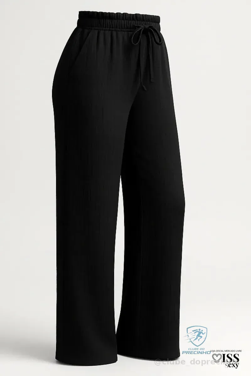 Calça Feminina Alfaiataria Wide Leg Social Pantalona Mercado Livre