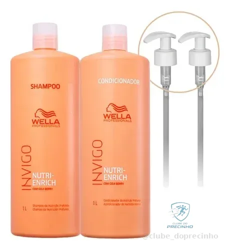 Kit Wella Invigo Nutri Enrich Shampoo Condicionador E Válvulas
