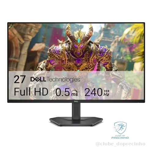 🔥 PARCELADO! Monitor Dell 27" Full HD (1920 x 1080) - 240Hz - IPS, 99% sRGB, TÜV 3 Estrelas, Conforto Ocular - SE2726HG