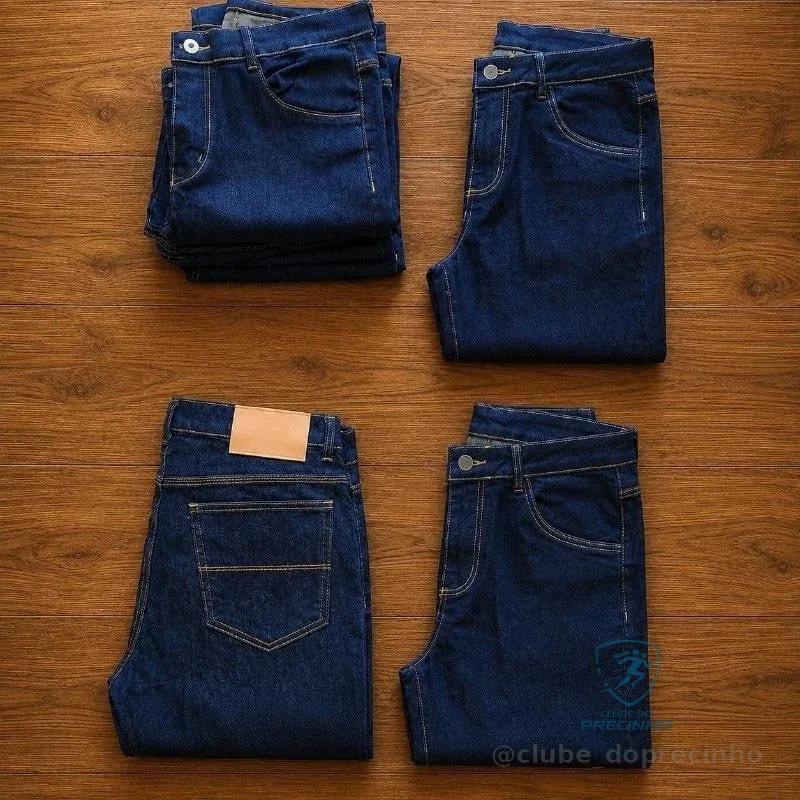 Kit 4 Calças Jeans Masculina Tradicional Reforçada Mercado Livre